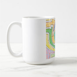 Taza De Café Spiral Caught in Colorful Maze