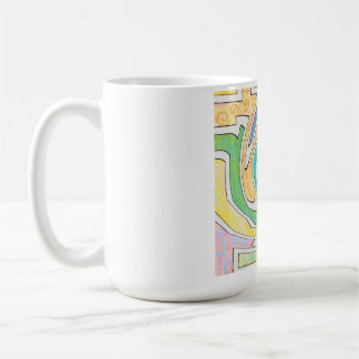 Taza De Café Spiral Caught in Colorful Maze