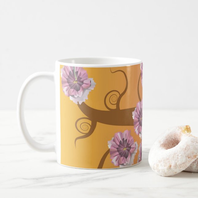 Taza De Café Spiral Tree With Flower  (Con donut)
