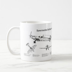 Taza De Café Spitfire supermarino - Plano aéreo BD