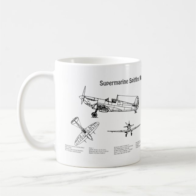 Taza De Café Spitfire supermarino - Plano aéreo BD (Izquierda)
