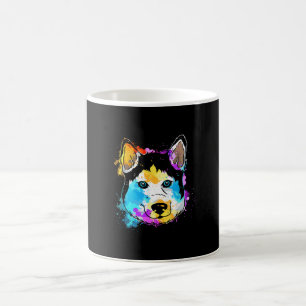 Taza De Café Splash Art Siberian Husky Cute Regalo Hombres Muje