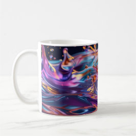 Taza De Café Splashing Color Liquids