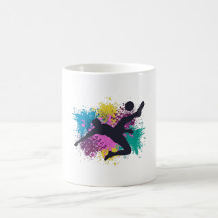 Taza De Café Splashings de color de niebla de fútbol
