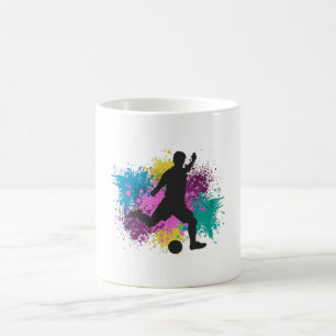 Taza De Café Splashings de color de niebla de fútbol