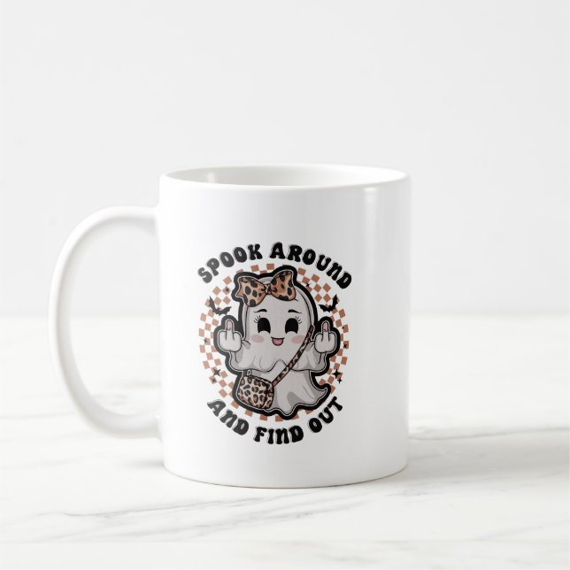 Taza De Café Spook Around y averigüe (Izquierda)