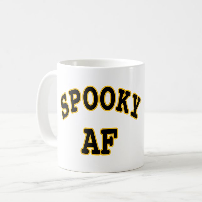TAZA DE CAFÉ SPOOKY AF- HALLOWEEN UGLY (Anverso izquierdo)