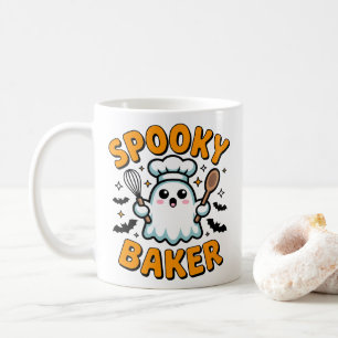 Taza De Café Spooky Baker - Baking Ghost Halloween