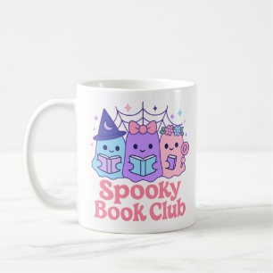 Taza De Café Spooky Book Club Cute Ghost Reading