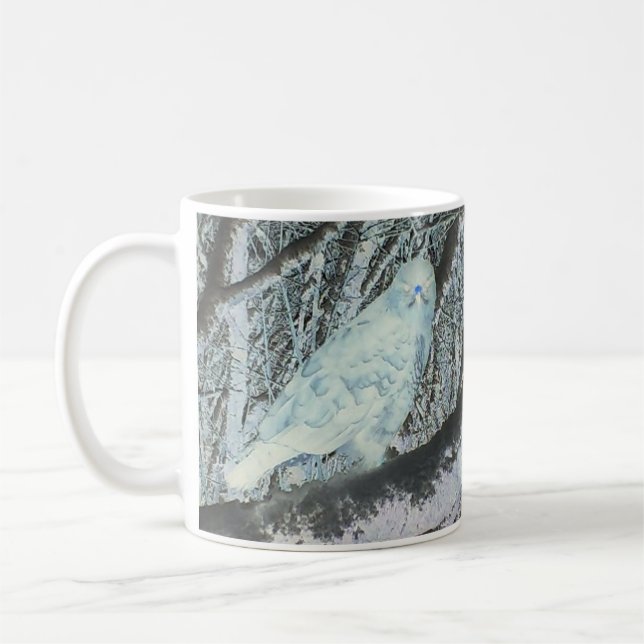 Taza De Café Spooky Buzzard en Branch Mug (Izquierda)