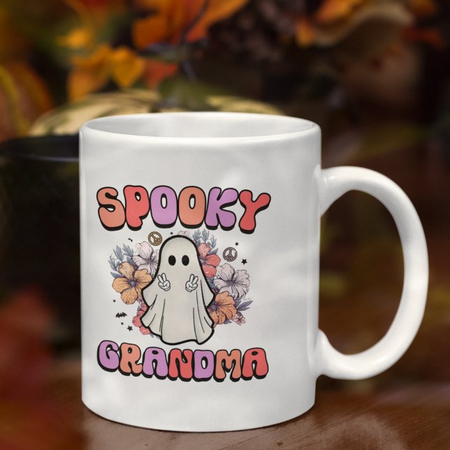 Taza De Café Spooky Grandma,Funny Halloween Ghost (Subido por el creador)