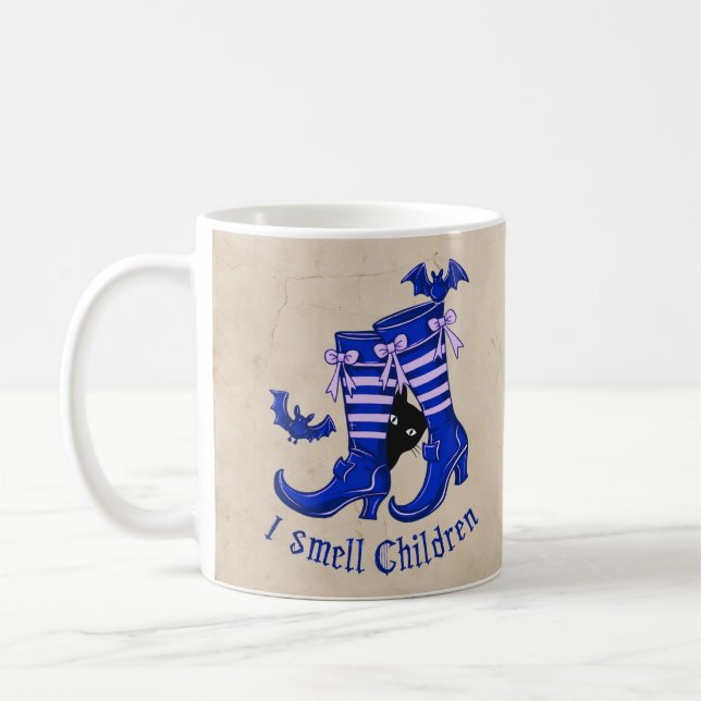 Taza De Café Spooky Halloween Mug: Huelo niños (Izquierda)