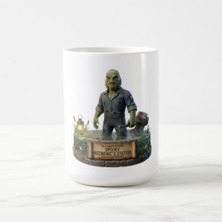 Taza De Café Spooky Mechanic Swamp Creature Funny Halloween Mug