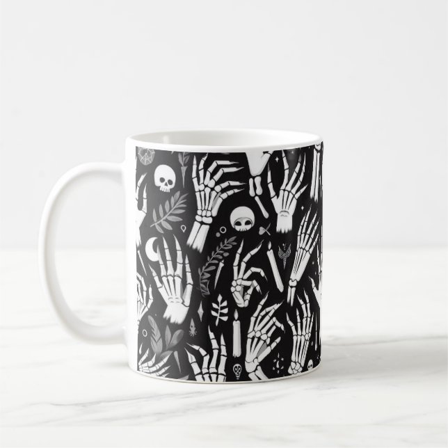 Taza De Café Spooky Skeleton Hands Mug (Izquierda)