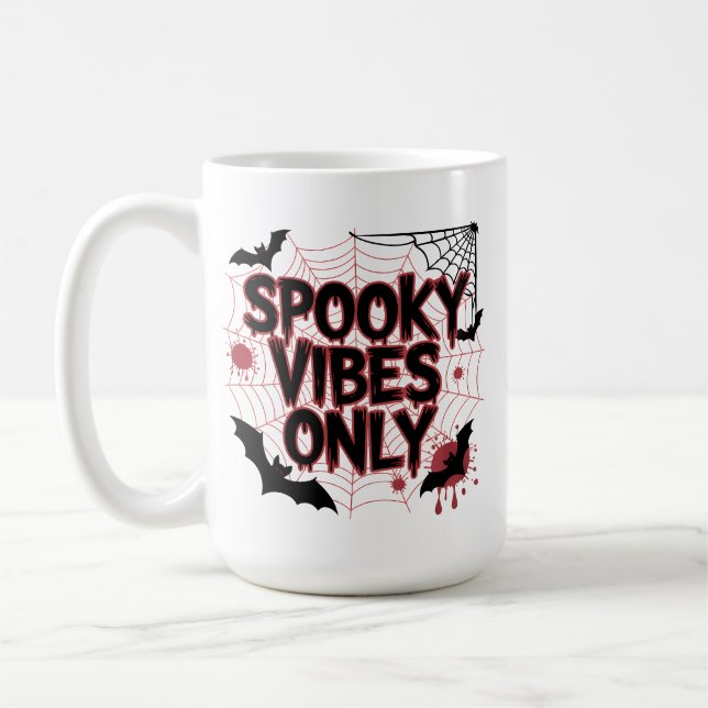Taza De Café Spooky Vibes Only Aesthetic Design-67503 (Izquierda)