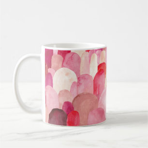 Taza De Café Spot Medley: Sueño Textil Rosa-Rojo.