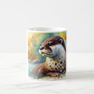Taza De Café Spotted Neck Otter 230824AREF106 - Watercolor