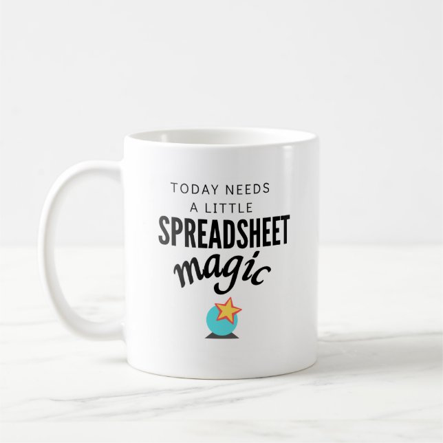 Taza De Café Spreadsheet Magic Mug (Izquierda)