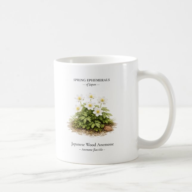 Taza De Café Spring Ephemerals of Japan – Japanese Wood Anemone (Derecha)
