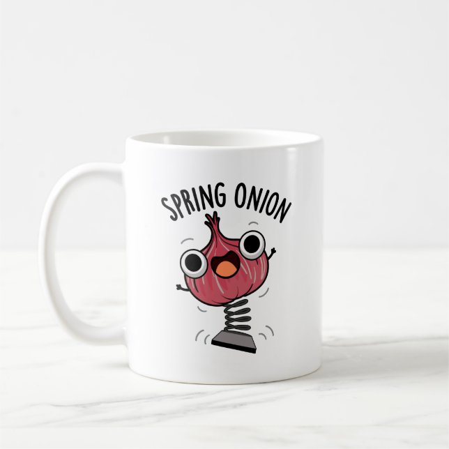 Taza De Café Spring Onion Funny Veggie Pun (Izquierda)