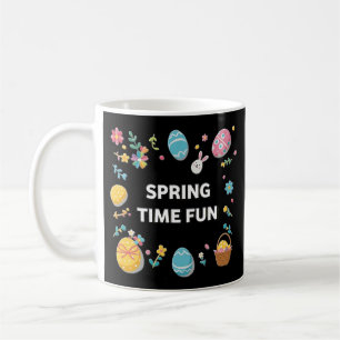 Taza De Café Spring Time Fun Flowers and Easter Eggs Coffee Mug
