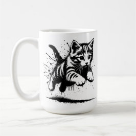 Taza De Café Springendes kleines Kätzchen