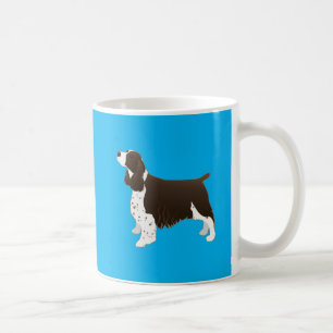 Taza De Café Springer Spaniel Dog Siluette Brown de raza básica