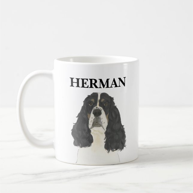 Taza De Café Springer Spaniel tricolor inglés (Izquierda)