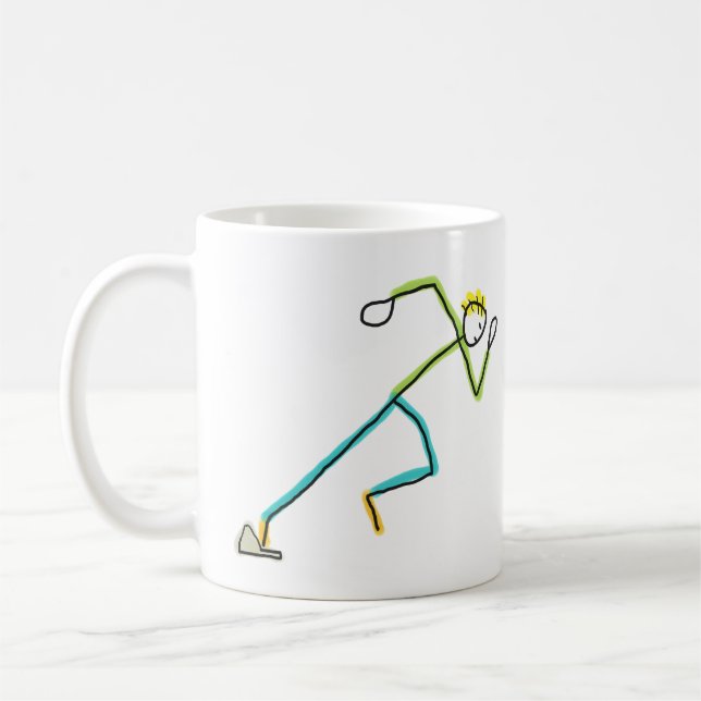Taza De Café Sprinter Stickman (Izquierda)