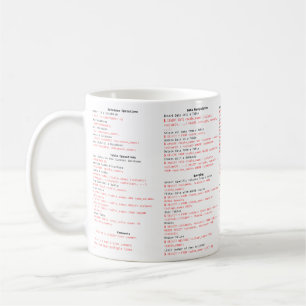 Taza De Café SQL Cheat Sheet MUG - Regalo de programación