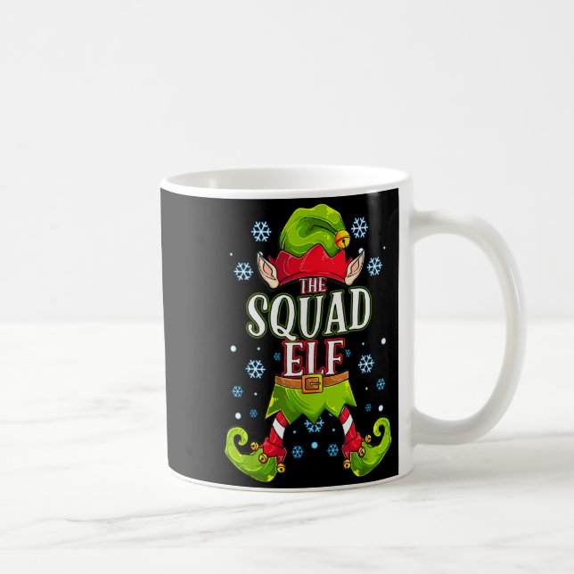 Taza De Café Squad Elf Matching Family Group Christmas Party  (Derecha)