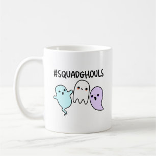 Taza De Café Squad Ghouls divertido juego de palabras de Hallow