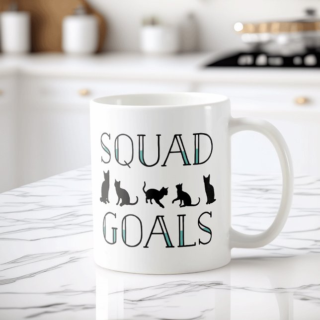 Taza De Café Squad Goals Funny Cat Lady (Subido por el creador)