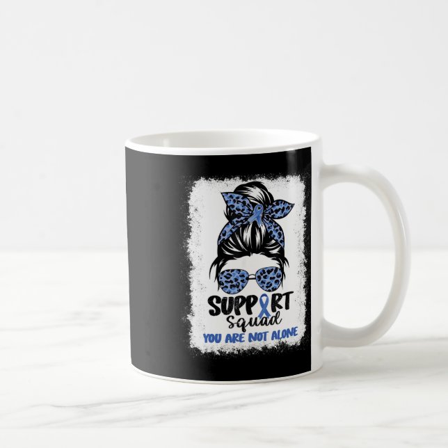 Taza De Café Squad Messy Bun Blue Warrior Ataxia Awareness (Derecha)