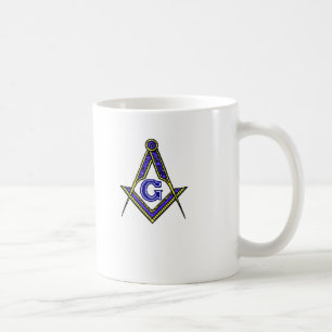 Taza De Café squareandcompassblue, squareandcompassblue