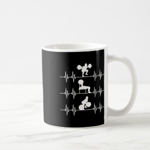 Taza De Café Squat Bench Deadlift Heartbeat Hepítmicos