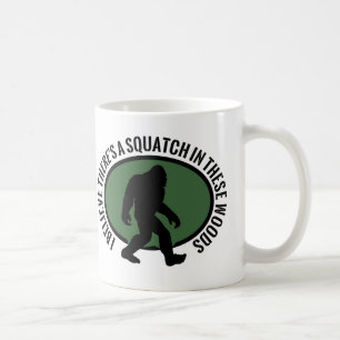 Taza De Café Squatch oval fresco en estas maderas