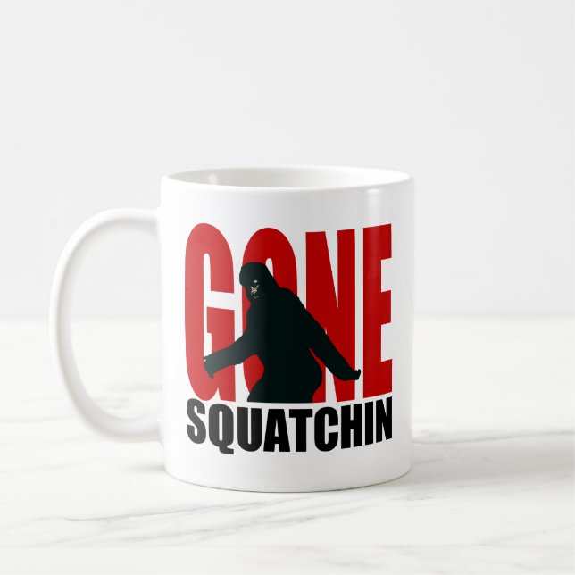 Taza De Café Squatchin ido (rojo y negro) (Izquierda)