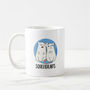 Taza De Café Squeekcorazones Funny Mouse Pun