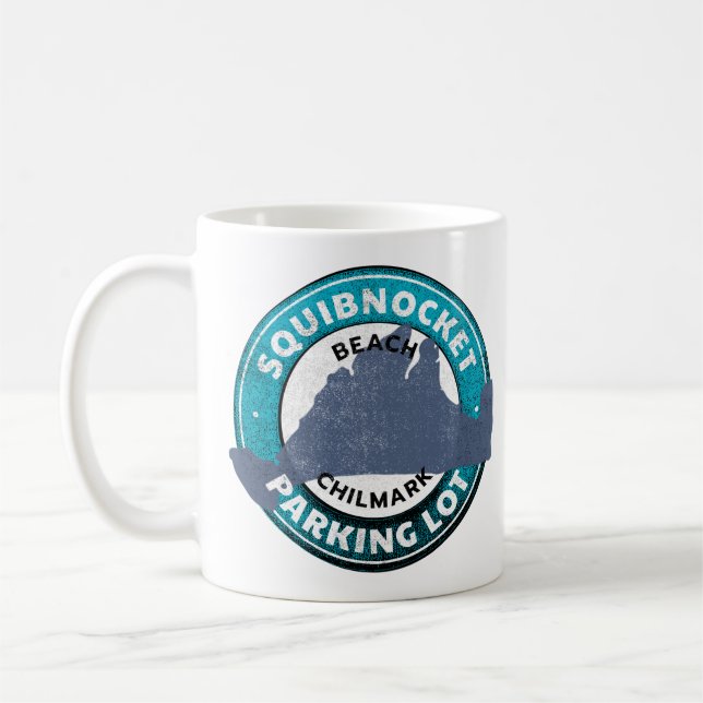 Taza De Café Squibnocket Beach Parking Lot Mug (Izquierda)
