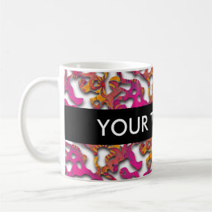 Taza De Café Squiggly Loops patrón sin fisuras 14 + tu trasero.