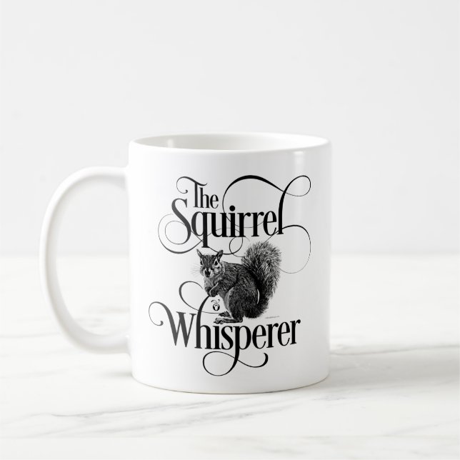 Taza De Café Squirrel Whisperer - divertido amante de las ardil (Izquierda)