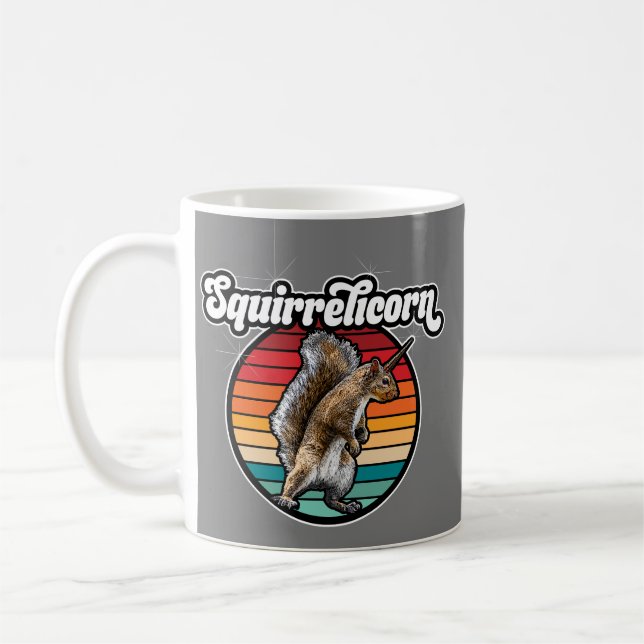Taza De Café Squirrelicorn - unicornio de ardilla divertida (Izquierda)