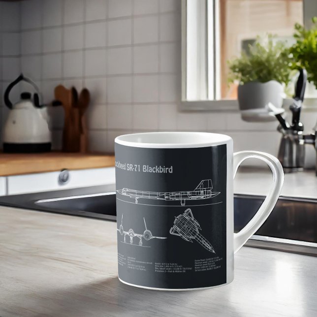 Taza De Café SR-71 Blackbird - Planes de Plano de Plano Azul de (Subido por el creador)