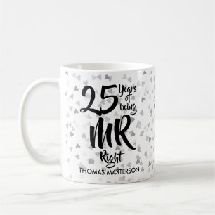 Taza De Café Sr. Bien y Sra. Siempre Bien 25 Aniversario