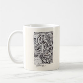 Taza De Café Sr. Emptyful, dibujo de tinta