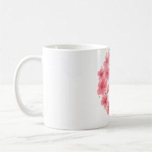 Taza De Café Sr. Hanna pintó hebras florales y doradas