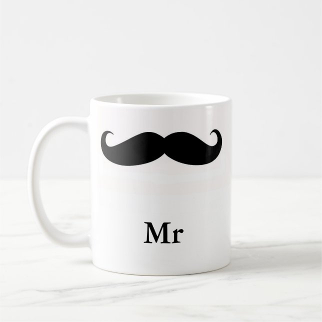 Taza De Café Sr. Mug del bigote (Izquierda)