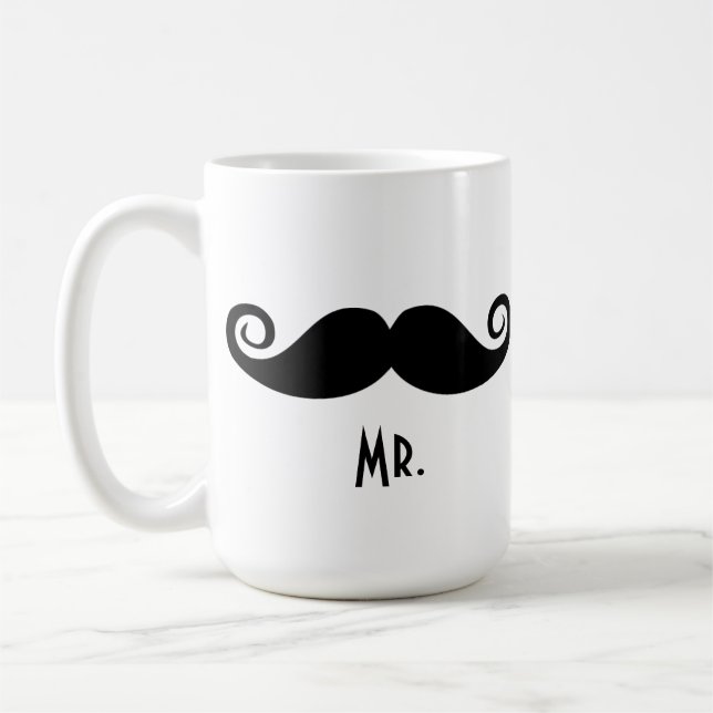 Taza De Café Sr. Mustache y señora Lips (Izquierda)