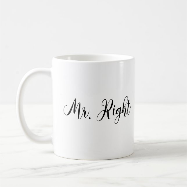 Taza De Café Sr. Right Bowtie Boda Bachelor (Izquierda)